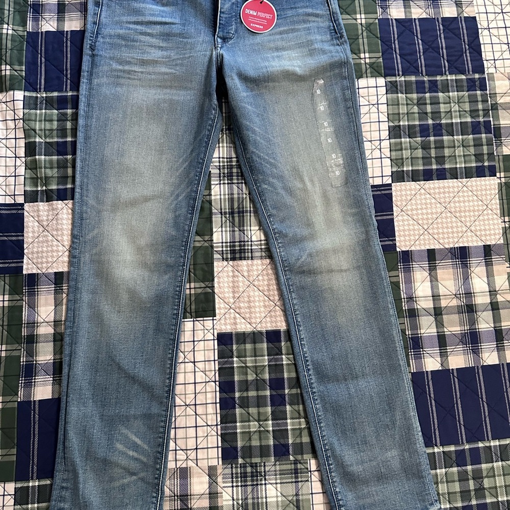 Express Faded Blue Cropped Legging Mid-rise NWT